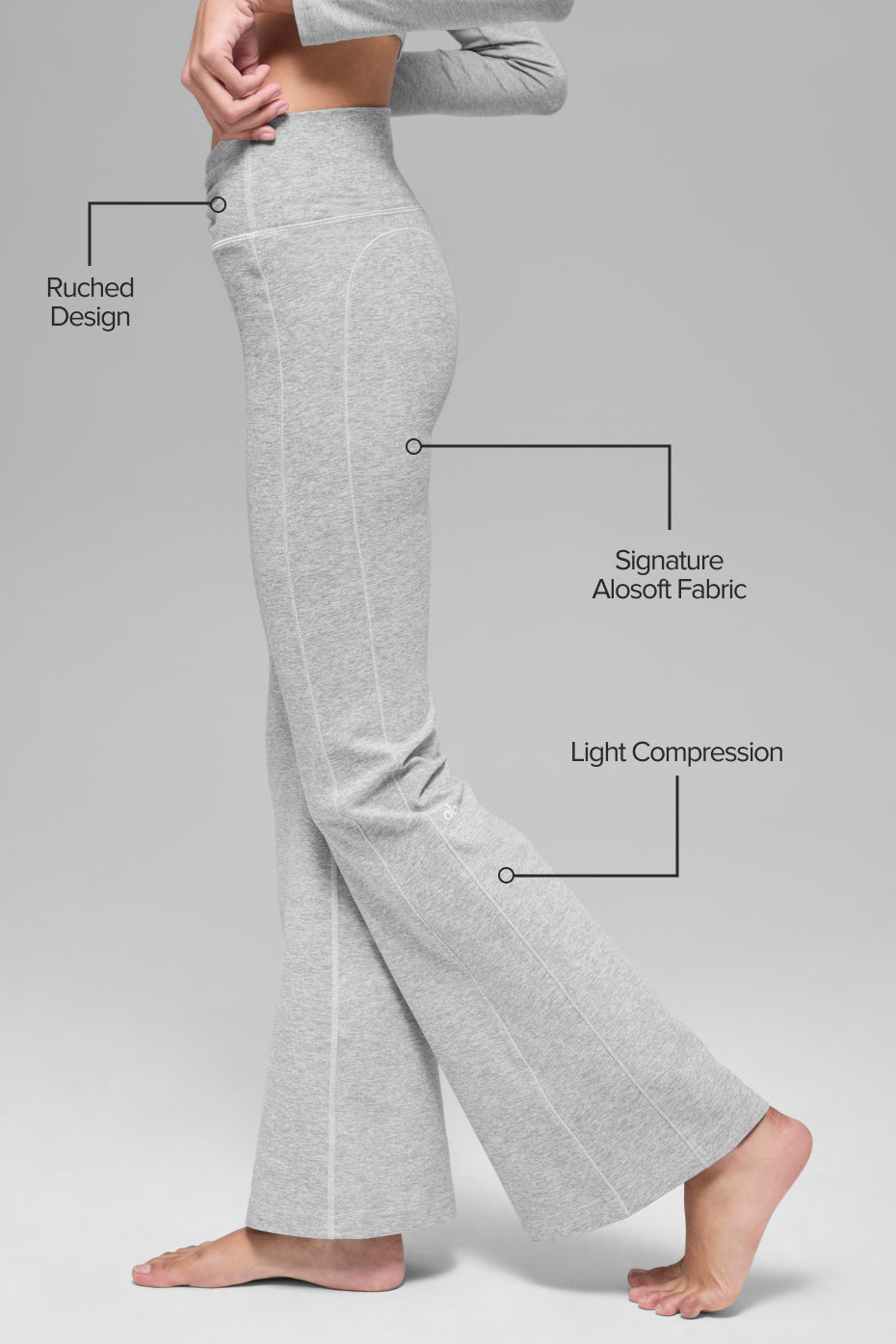 Alosoft Intuition High Waist Bootcut Athletic Heather Grey - Image 2
