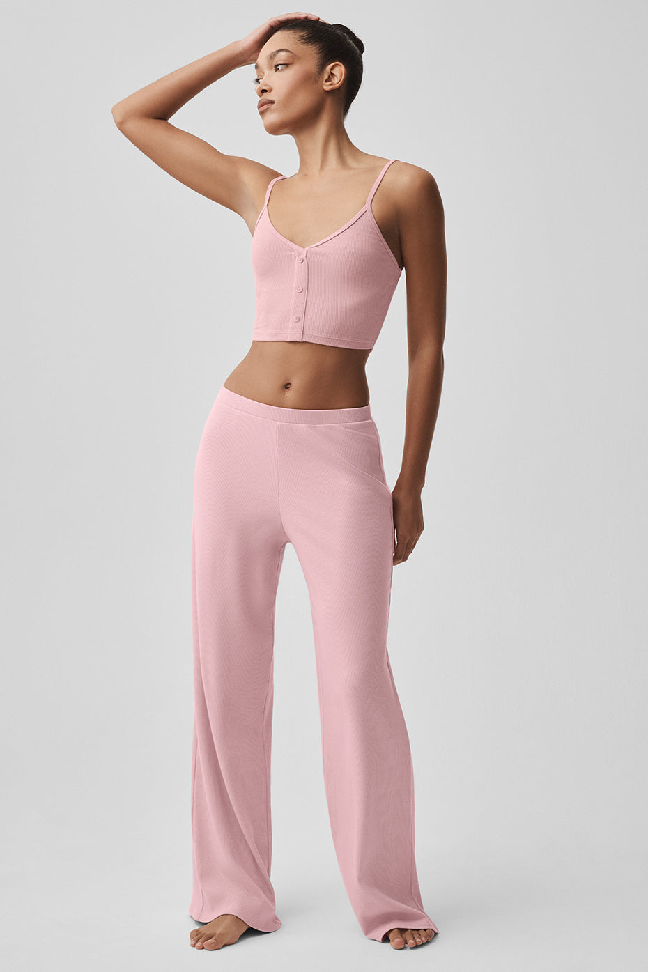 Mid Rise Dreamlight Straight Pant Vintage Pink - Image 6