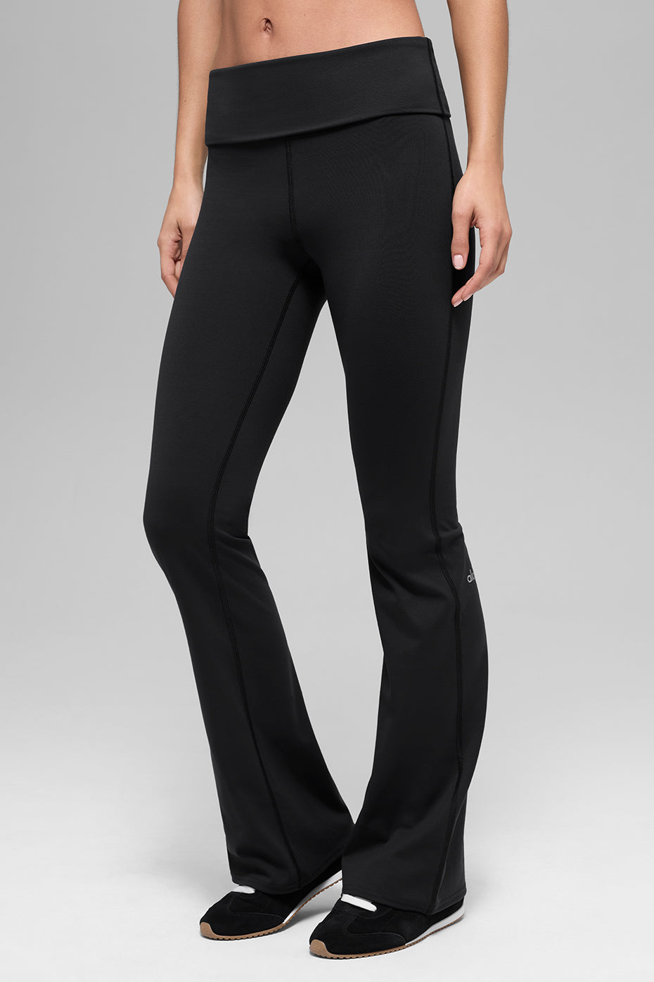 ALO Softsculpt Foldover Flare Legging Black - Image 3