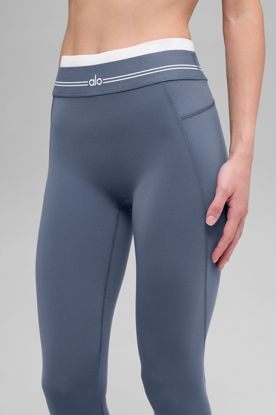 Airbrush High Waist 7/8 Better Together Legging Bluestone/White - Image 4
