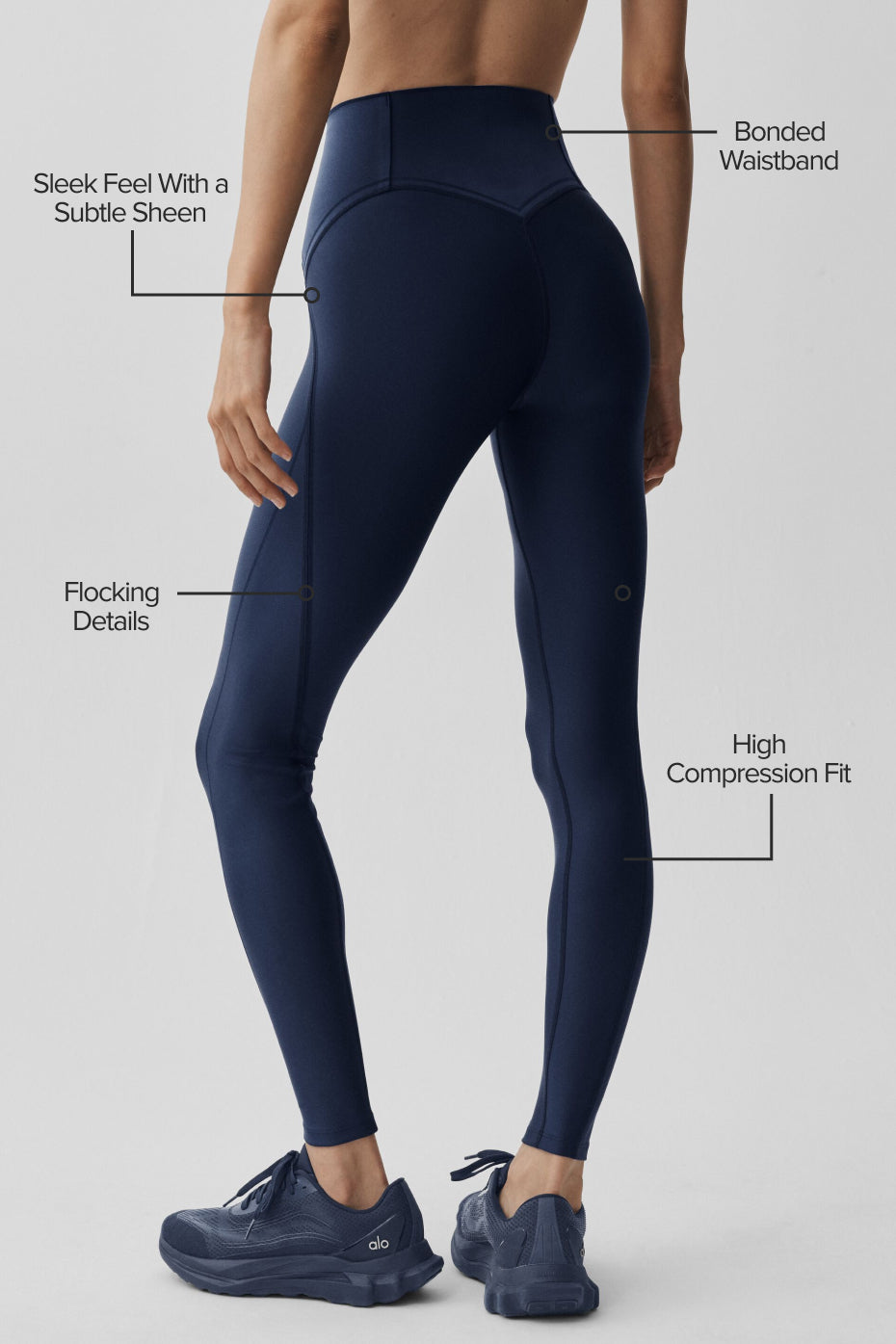 Airlift High Waist Top Notch Legging Navy - Image 2