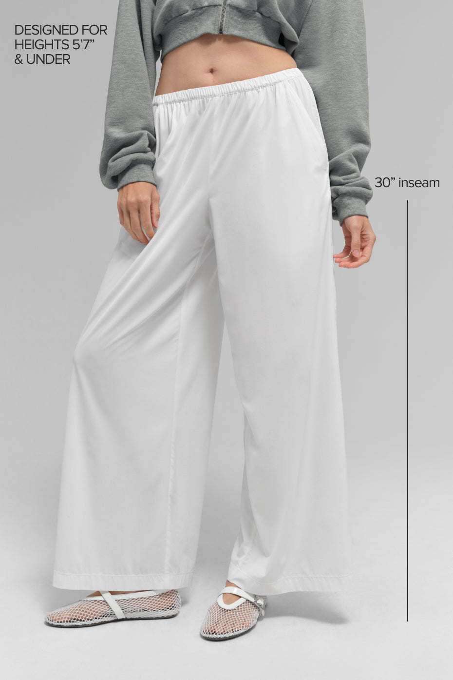 Alternative view of Breezy Wide Leg Pant (Regular)   White