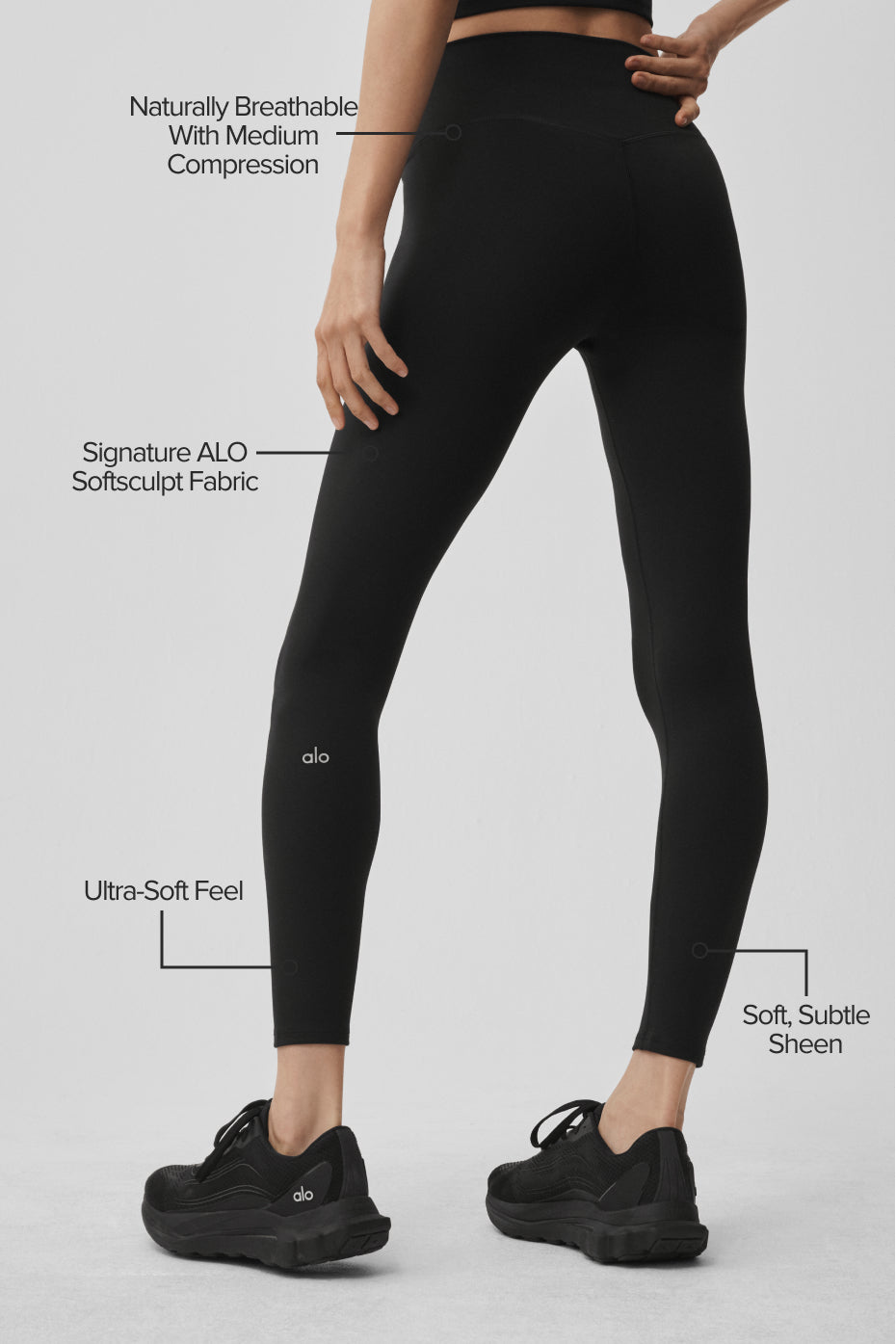 ALO Softsculpt High Waist 7/8 Legging Black - Image 2