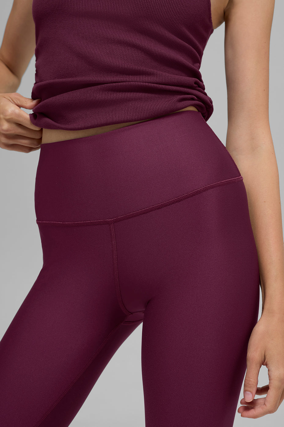 High Waist Airlift Legging Burgundy - Image 2