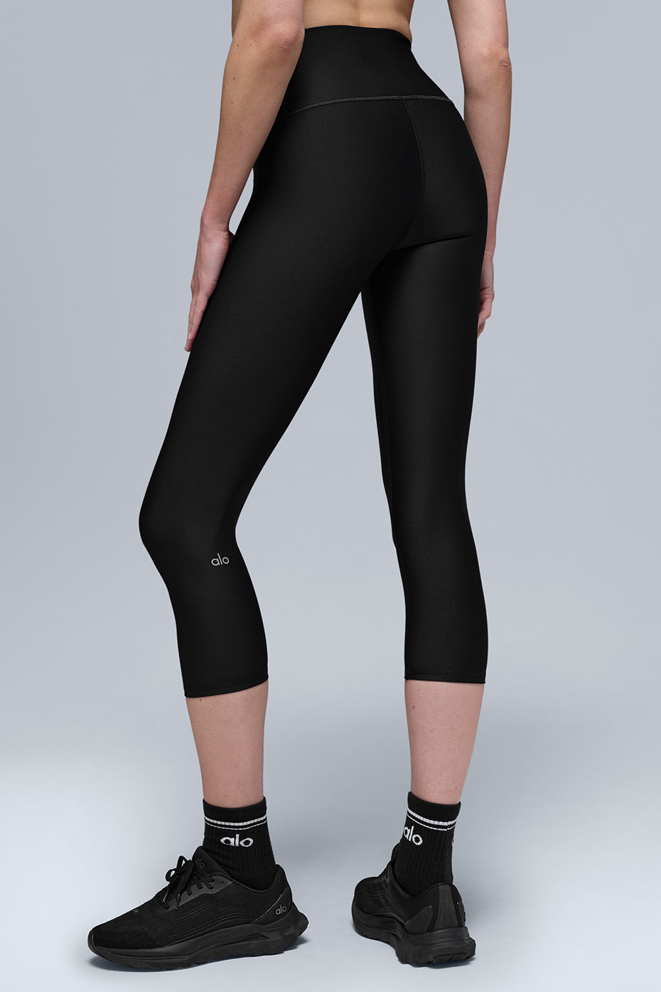 Alternative view of High Waist Airlift Capri   Black