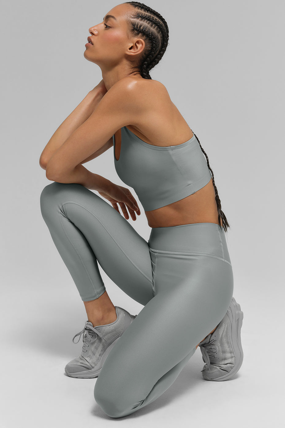 7/8 High Waist Airlift Legging Lunar Grey - Image 3