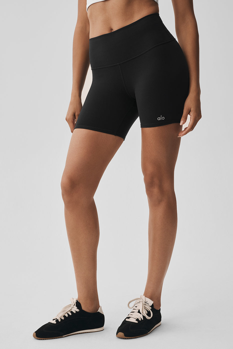Alternative view of 5" Airbrush High Waist Biker Short   Black