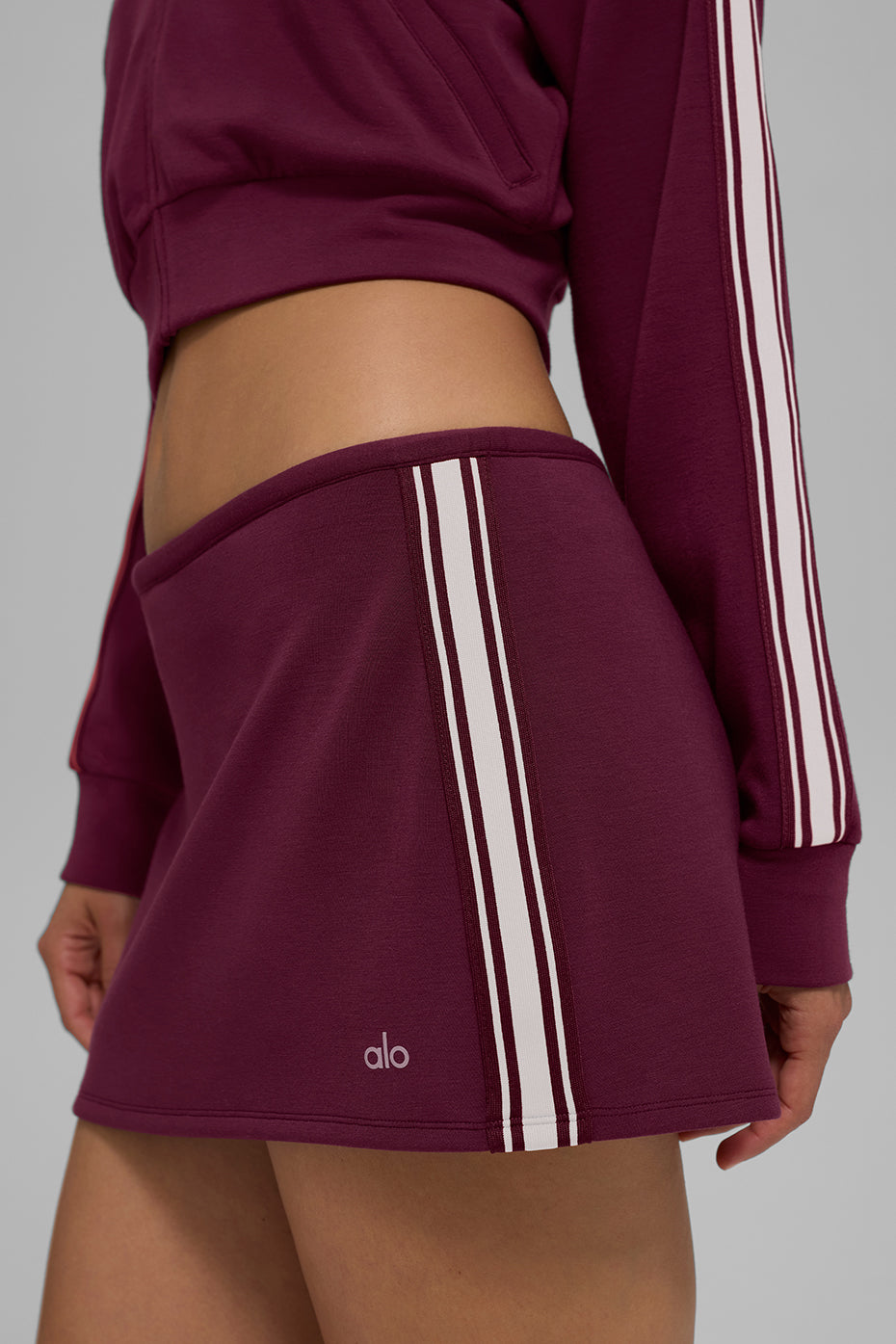 Track Star Mini Skirt Burgundy - Image 2