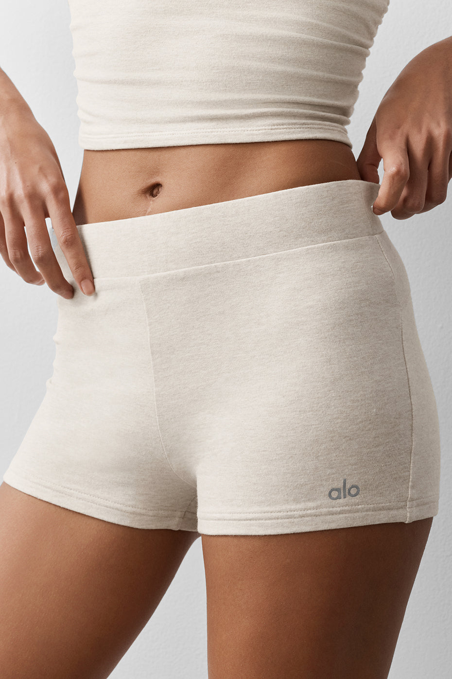 Sway My Way Micro Short Oatmeal Heather - Image 3