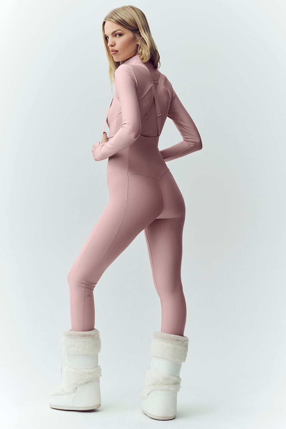 Alternative view of Airlift Winter Warm Ski Time Bib   Pink Champagne