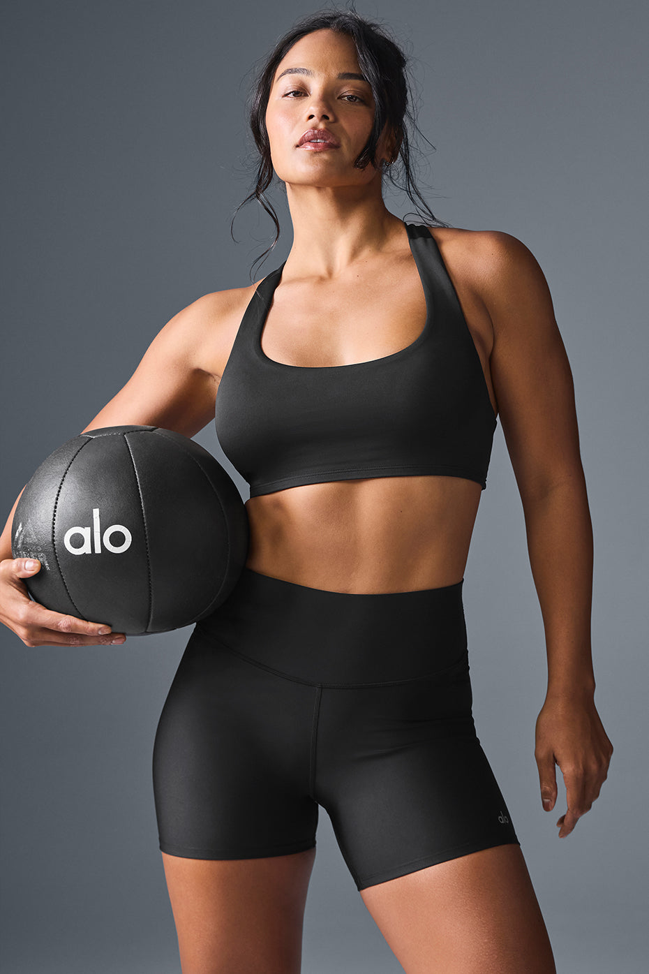Alternative view of Airlift Advantage Racerback Bra   Black