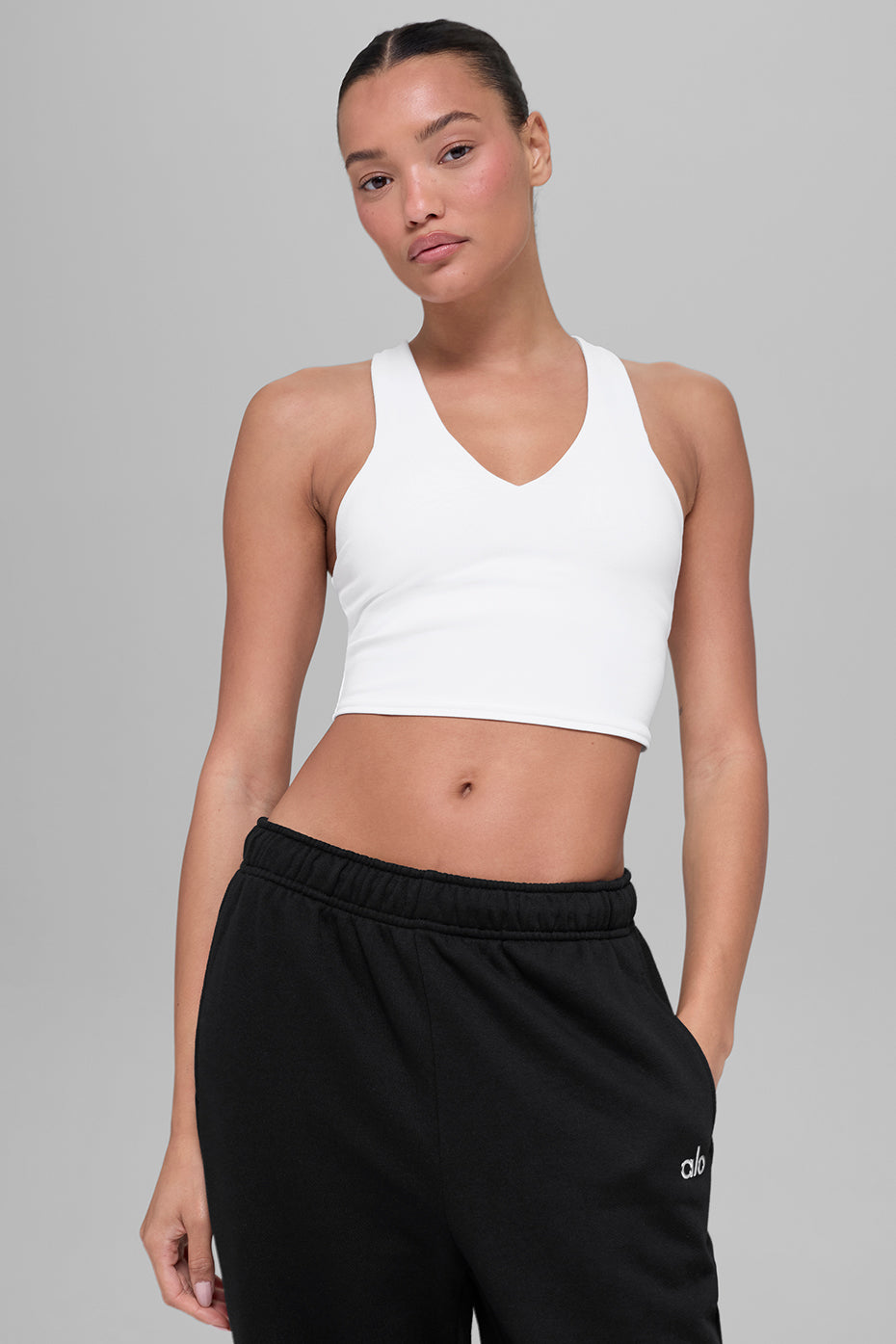 Alternative view of Airbrush Real Bra Tank   White