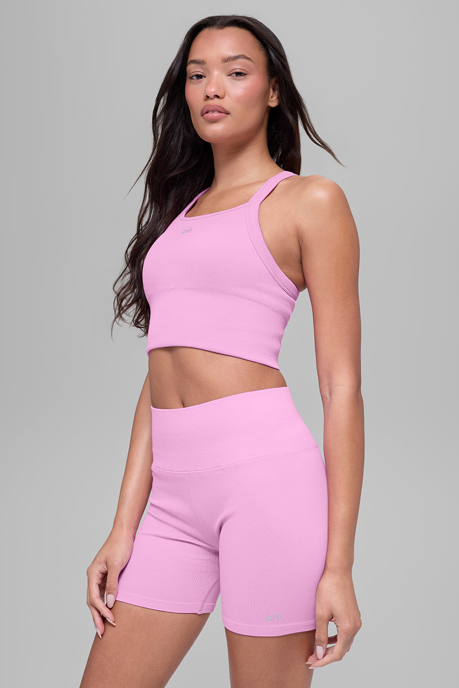 Seamless Ribbed Favorite Bra Tank Candy Heart Pink - Image 2