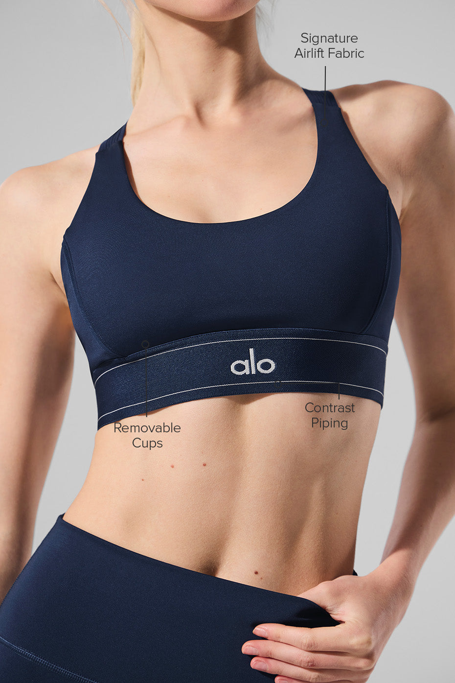 Alternative view of Airlift Suit Up Bra   Navy/Navy