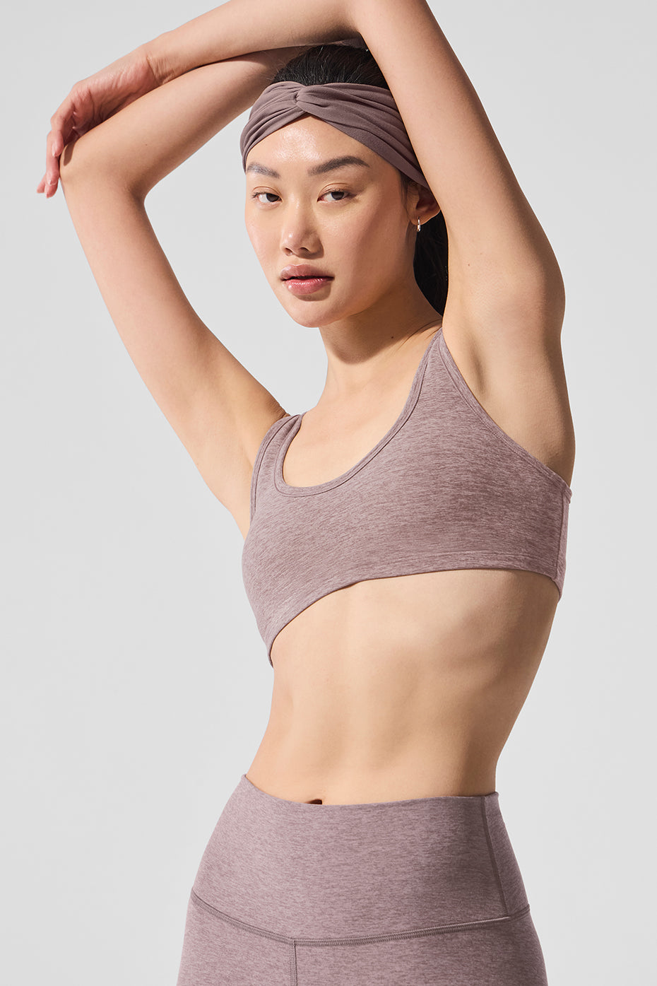 Alosoft Center Stage Bra Dark Pink Quartz Heather - Image 4