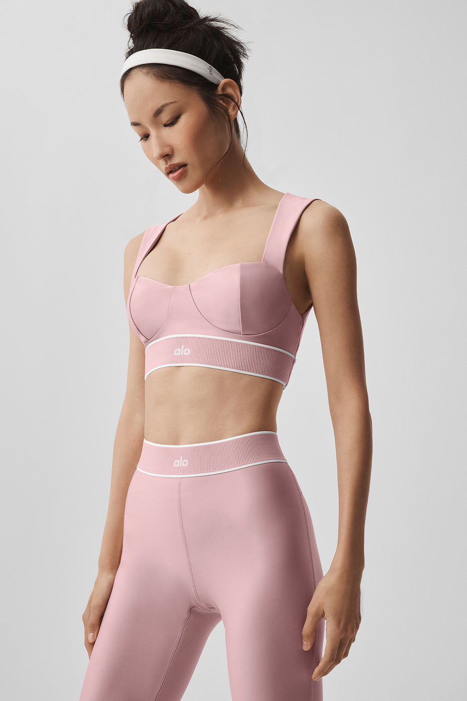 Alternative view of Airlift Alignment Bra   Vintage Pink/White