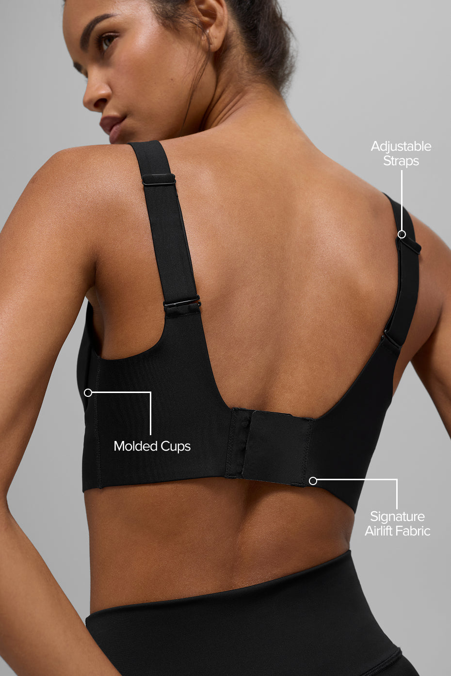 Alternative view of Airlift Endurance High Impact Bra   Black