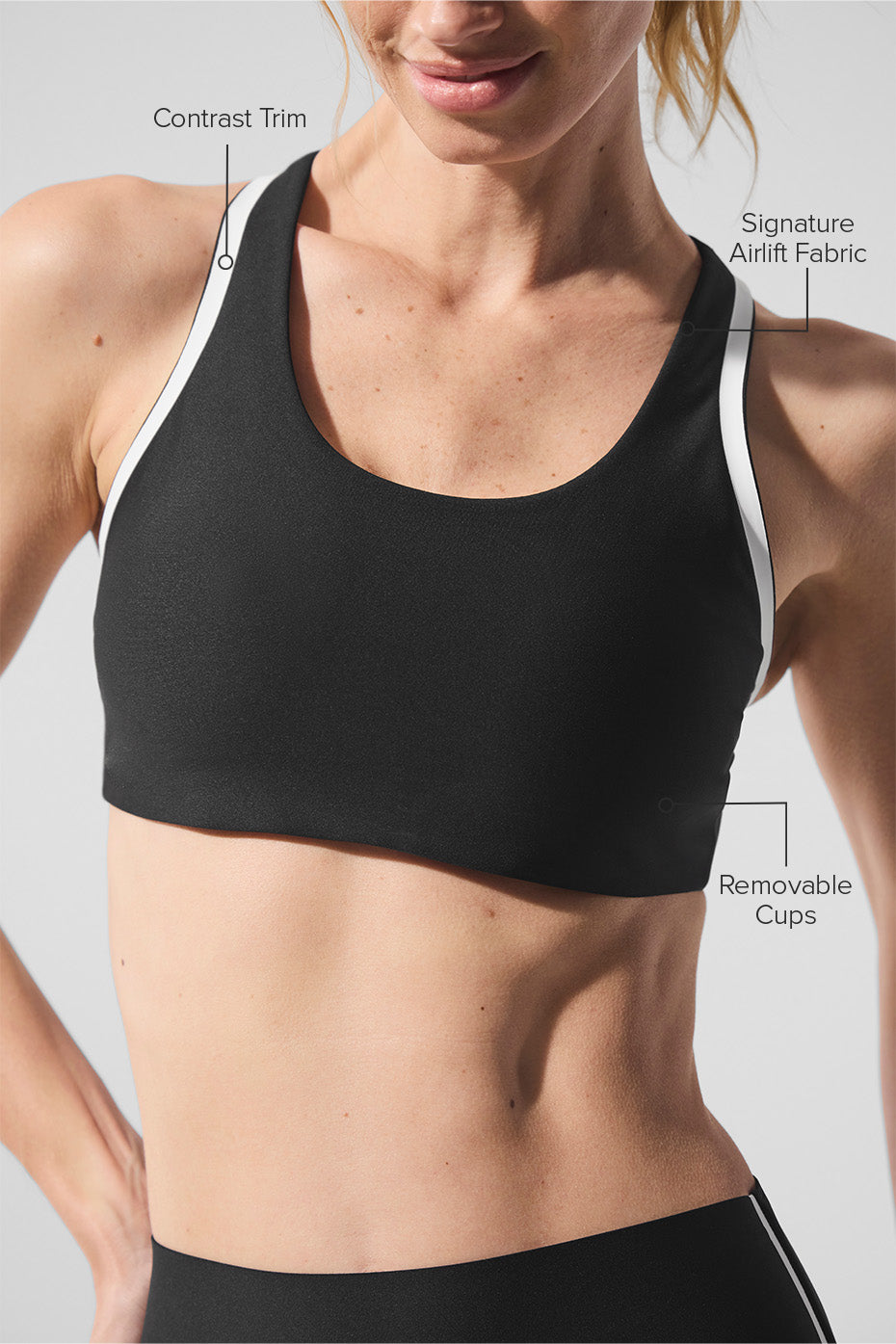 Airlift Super Sleek Contrast Bra Black/White - Image 2