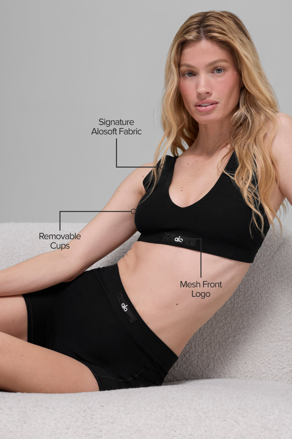 Alternative view of Alosoft Sincere Bra   Black