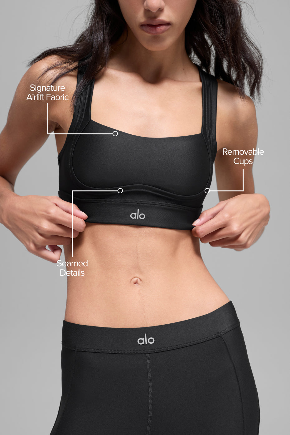 Alternative view of Airlift Ignite Bra   Black