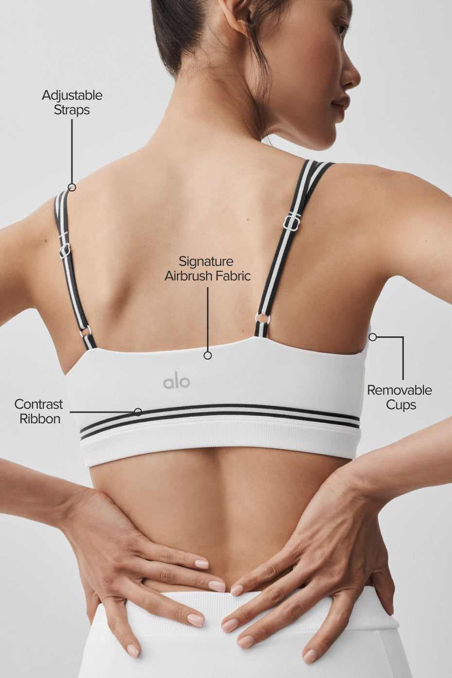 Alternative view of Airbrush Fast Track Bra   White/Black