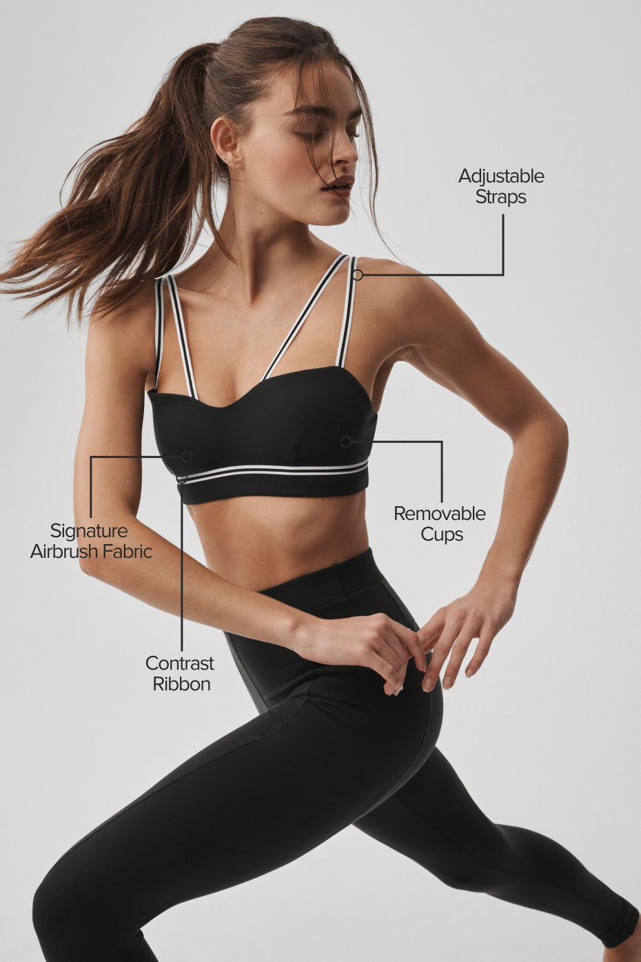 Alternative view of Airbrush Fast Track Bra   Black/White