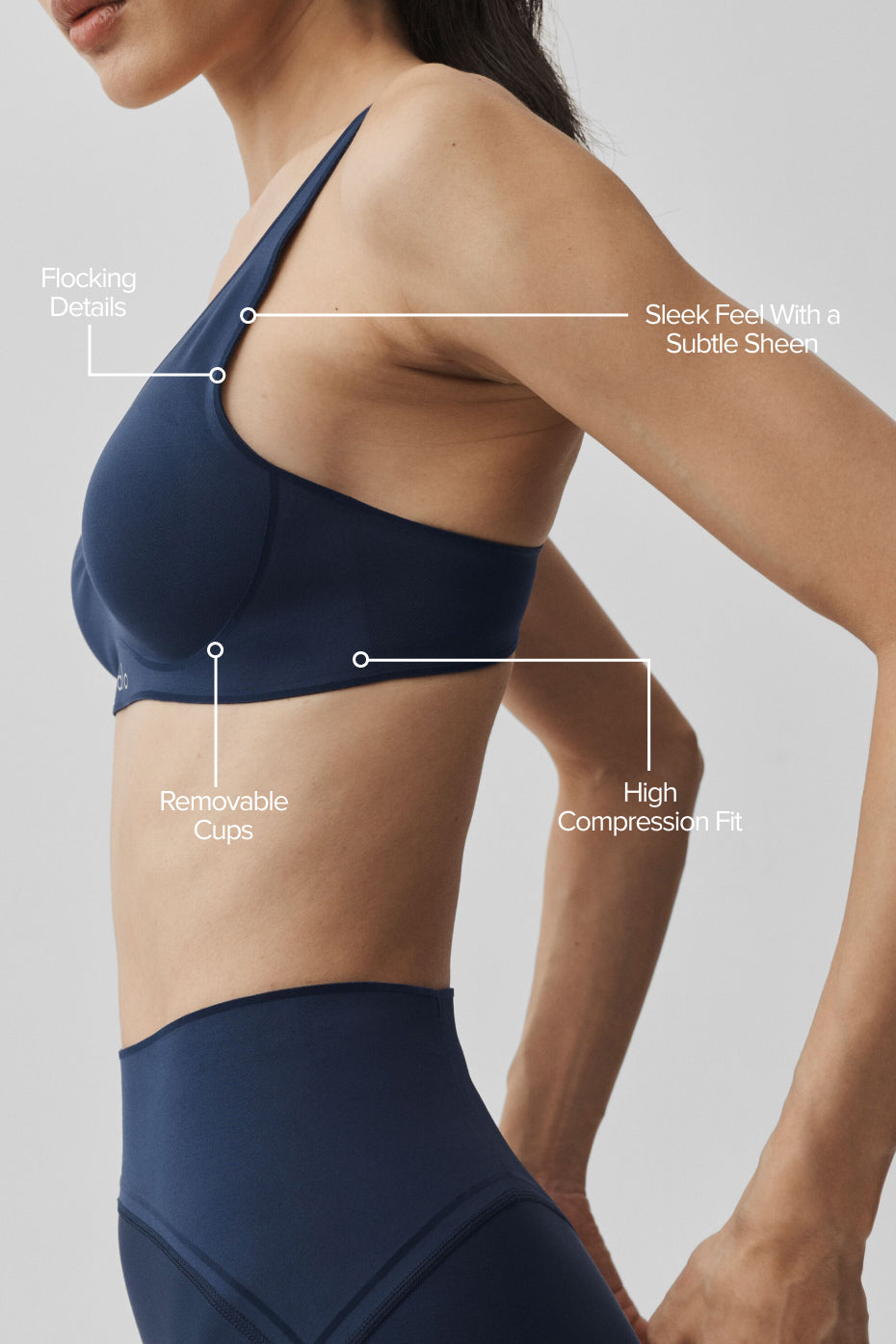 Alternative view of Airlift Top Notch Bra   Navy