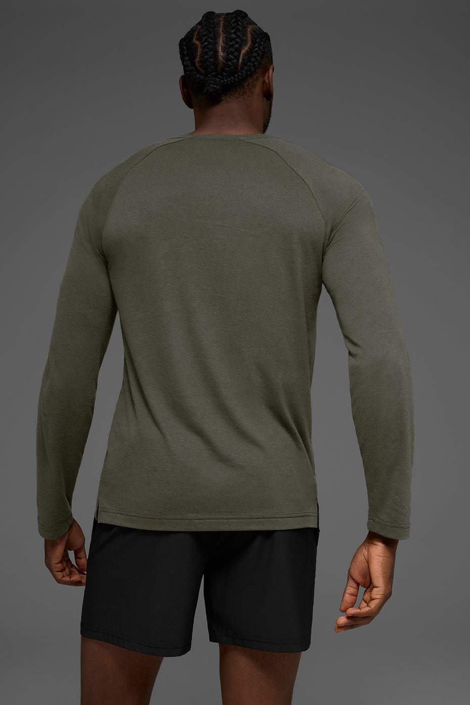 Alternative view of Triumph Long Sleeve Tee   Stealth Green