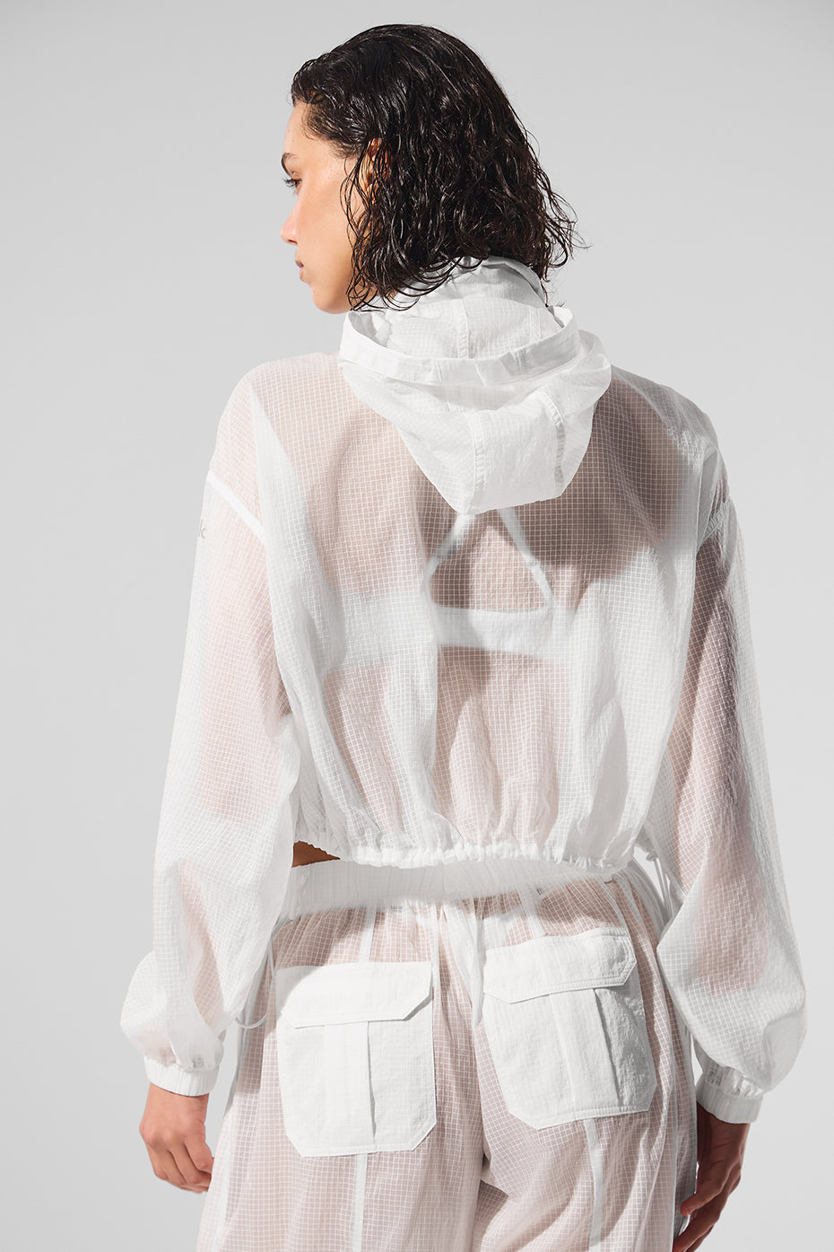 Cropped Game Time Full Zip Jacket White - Image 3