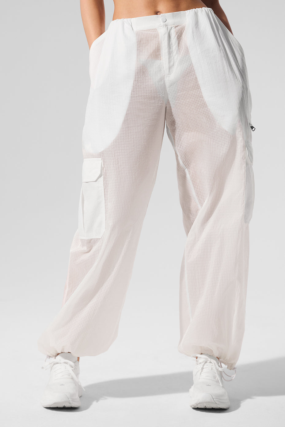Sheer Game Time Wide Leg Jogger White - Image 4